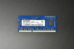 当日発送 Mac対応 メモリ ELPIDA DDR3 2GB PC3-12800S 中古品 1-830-9