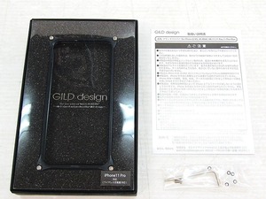 ●②未使用 ギルドデザイン ★ GI-426B iPhone 11Pro ジュラルミン削り出しケース ソリッドバンパー ブラック アイフォン11プロ
