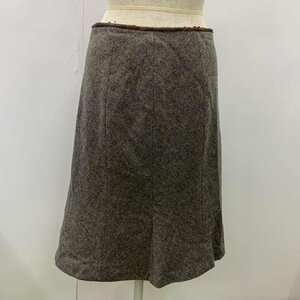 UNTITLED 3 アンタイトル スカート ひざ丈スカート Aラインスカート 無地 Skirt Medium Skirt 茶 / ブラウン / 10032148