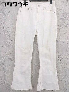 ◇ X-girl エックスガール ダメージ加工 デザイン ジーンズ デニム パンツ サイズ1 ホワイト レディース