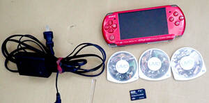 PSP-3000（ラディアント・レッド）ほぼ新品。