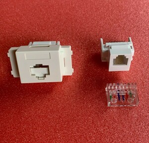 埋め込み型電話モジュラージャック　壁コンセント用　工具不要