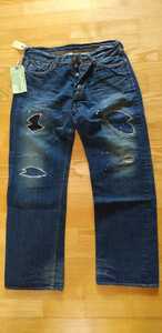 送料込★東洋　SUGARCANE　シュガーケーン　SC40901R FIBER DENIM LONE STAR JEANS ロンスタージーンズ　10YEAR AGED ダメージ加工　36