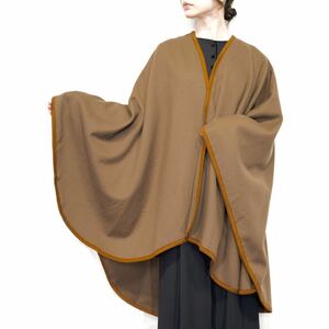 EU VINTAGE WOOL DESIGN OVER CAPE COAT PONCHO/ヨーロッパ古着ウールデザインオーバーケープコート