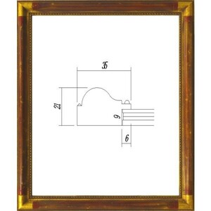 デッサン用額縁 木製フレーム 7510 インチサイズ アンティークレッド