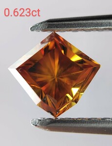 【即決】天然オレンジダイヤモンドルース 0.623ct 特殊カット 鑑別 CGL│A5203mlo【レア】