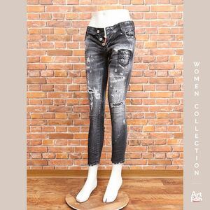 1円/春夏/DSQUARED2/IT34サイズ/S72LB0477 デニム パンツ JENNIFER CROPPED JEAN イタリア製 ディースクエアード 新品/グレー/iy312/