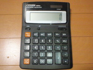 Cal-Citizen-1　CITIZEN製ソーラー双電源デスクトップ型電卓(12桁表示) DM6004