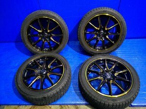 HOT STUFF CROSS SPEED ホットスタッフ クロス スピード 18インチ クロ アルミホイール 18x7.0J +48 5穴 PCD:114.3 4本セット PREIUM RS10