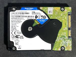 【送料無料】 ★ 2TB ★　WD Blue　/　WD20SPZX　【使用時間：280ｈ】2021年製　Western Digital Blue　稼働少 2.5インチ内蔵HDD/7mm 即決 