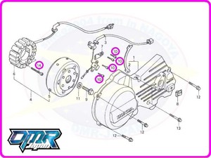 【新品】 ボルト (ジェネレーター＆ピックアップ)　NSR250R MC18(89) MC21 MC28 90049-KT7-000 96600-06032-08