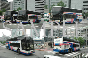 D【バス写真】L版4枚　西日本JRバス　エアロキング　ドリーム号