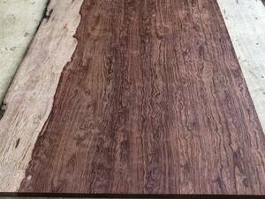 【S601】1円スタート！ ブビンガ 620×～270×8㎜ 極上杢 薄板 乾燥材 木工 DIY 木材 無垢材《銘木すずめや》