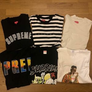 1スタ Supreme Tee 6枚セット Large シュプリームTシャツLサイズ1円スタート付属品Boxお得