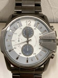 DIESEL ディーゼル クロノグラフ 腕時計 ディーゼル メンズ DZ4225 グレー x ホワイト スモール セコンド スモセコ 非稼働品 ジャンク品 
