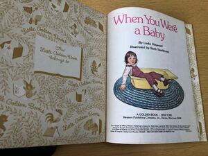 When Yon　Were a Baby／古い絵本　洋書／little golden book／ヴィンテージ　絵本