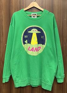 LAND by MILKBOY / ランド バイ ミルクボーイ 60204209 ABDUCTION SWEATS プリント スウェット グリーン ワンサイズ