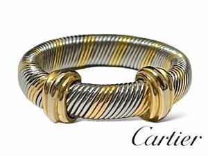 Cartier カルティエ オールエアシエール スレッド リング 750 18YG 金 5.2g ツイスト コンビ ヴィンテージ 指輪 正規品