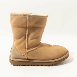 UGG Australia アグ オーストラリア S/N5251 キッズ クラシックムートンブーツ ベージュ 21.5cm スエード ボア 子供靴 ジュニア シューズ