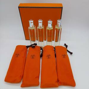 【ほぼ未使用】HERMES エルメス 香水 ナイルの庭/地中海の庭 オードトワレ 15ml 4点セット箱、袋付 (6374)