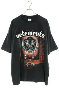 ヴェトモン VETEMENTS 24SS UE64TR390B BLACK サイズ:XS ボンデッドロゴTシャツ 新古品 OM10