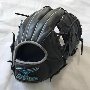 MIZUNO ミズノ　少年軟式野球用グローブ　右投げ　内野手　ジュニア　ベースボール　グラブ　ブラック　プロモデル　小学生　キッズ