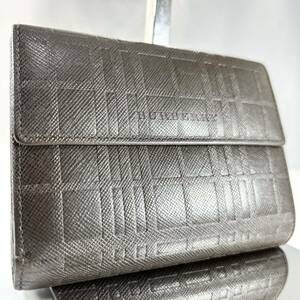 希少1円〜 BURBERRY バーバリー 折財布 がま口 コインケース カードケース レザー カード レディース メンズ ブラウン 茶色系 ウォレット 