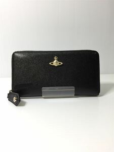 Vivienne Westwood◆長財布/レザー/BLK/無地/レディース/51050023 40565 I402