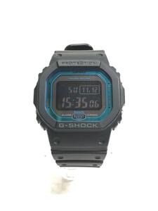 CASIO◆ソーラー腕時計・G-SHOCK/デジタル/ラバー/BLK/BLK/SS