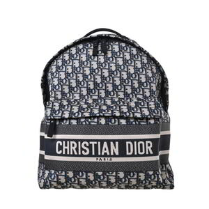 美品 Christian Dior Diortravel オブリーク ジャカード バックパック - ネイビー クリスチャンディオール KL4BUA2Q24