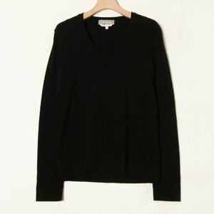 【1円スタート】メール便○ MaxMara マックスマーラ ミラノリブ長袖ニット トップス レーヨンポリエステル シンプル 黒 M イタリア製