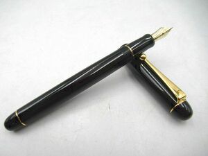 ▲▲中古品 インク切れ パイロット PILOT CUSTOM74 万年筆 ペン先 K14 14K-585 5 1212 ブラック×ゴールド 14金 カスタム74▲▲