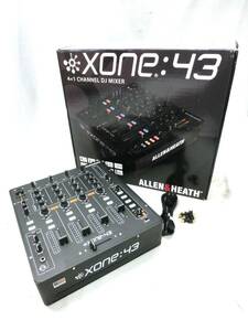 1000円スタート DJミキサー ALLEN&HEATH アレン&ヒース XONE:43 通電のみ確認済み 電源ケーブル付 音響機材 DJ機器 WHO BB8004