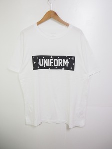 17SS uniform experimentユニフォーム エクスペリメント Star Box Logo TEEボックスロゴ Tシャツ 半袖カットソー 178093白320J