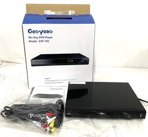 1円出品 通電ok Geoyeao ブルーレイDVDプレイヤーEVP-102DVDプレーヤー 付属品箱有り カ4