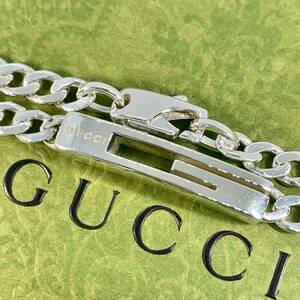 【美品】 グッチ カットアウト G ブレスレット シルバー GUCCI キヘイチェーン 喜平 ★541