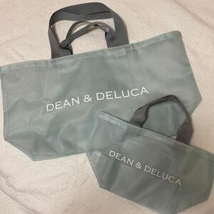 DEAN&DELUCA Ｌ＆Ｓサイズ　ミントブルーメッシュトートバッグセット　未使用品