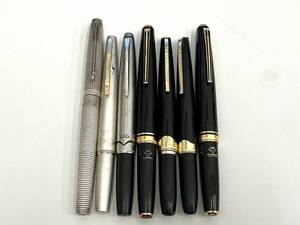 #622A　万年筆　７本おまとめ　21K/18K/14k刻印あり　PARKER　PLATINUM　Sａｉｌｏｒ　筆記未確認