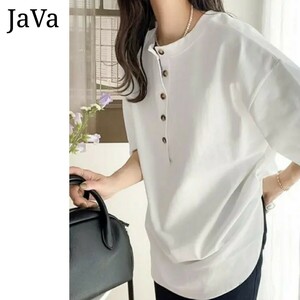 【送料無料】 【未使用】 Java ジャバ クラシカルエルフ ヘンリートップス 2way Tシャツ