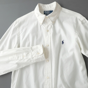 ラルフローレン カジュアルドレスシャツ ボタンダウン ポニー刺繍 ホワイト 15(M)