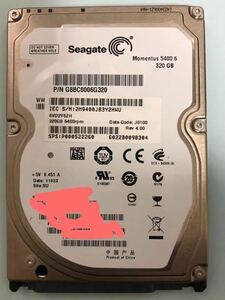 seagaSeagate SATA HDD 2.5インチ320GB ST9320325AS