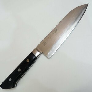 4199T 優研作　三徳包丁　全長29cm　FORGING STEEL PMハイス