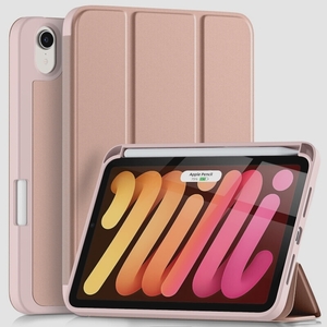 送料無料★Maledan iPad Mini6ケース 8.3インチ軽量 耐衝撃 ペンシル収納 ワイヤレス充電機能(ローズピンク)