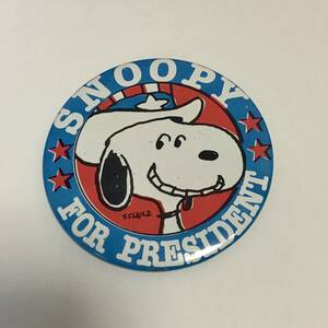 60s 美品 Snoopy for President ビンテージ 缶 ピン バッチ ピーナッツ Charles Schultz / JoeCool LEVIS 501XX 506 507 557 XX
