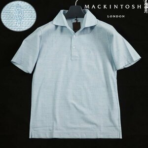 新品1円～★定価1.9万 MACKINTOSH LONDON マッキントッシュ ロンドン メンズ 半袖 ブライトンポロシャツ M ブルー 本物◆1012◆