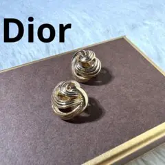 Dior イヤリング　サークル　波型模様