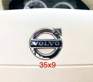 35 x 9 ボルボ ハンドル ステアリング エンブレム ステッカー XC70-T6 2012 S80 S60 V60 XC60 XC70 ポールスター rデザイン 汎用品