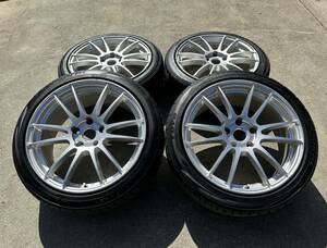 【RAYS グラムライツ 57XTREME 18インチ バリ山 TRANPATH ML 215/45R18 4本セット 18×7.5J +50 5穴 PCD114.3 軽量ナット20本付き】