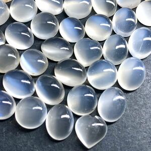 ●天然ムーンストーン55点おまとめ100ct●m ルース 裸石 宝石 ジュエリー jewelry moon stone シラー効果 パワーストーン カボション 