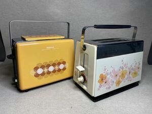 ☆ 昭和レトロ ポップアップトースター 2台 SANYO SK-351 National NT-662R レトロ家電 インテリア ディスプレイ ☆